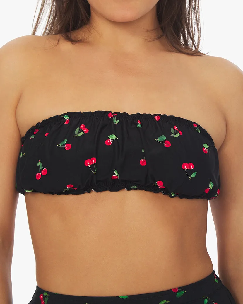 Scrunchie Cherries Bandeau Bikini Top sold by WeWoreWhat product image thumbnail 4