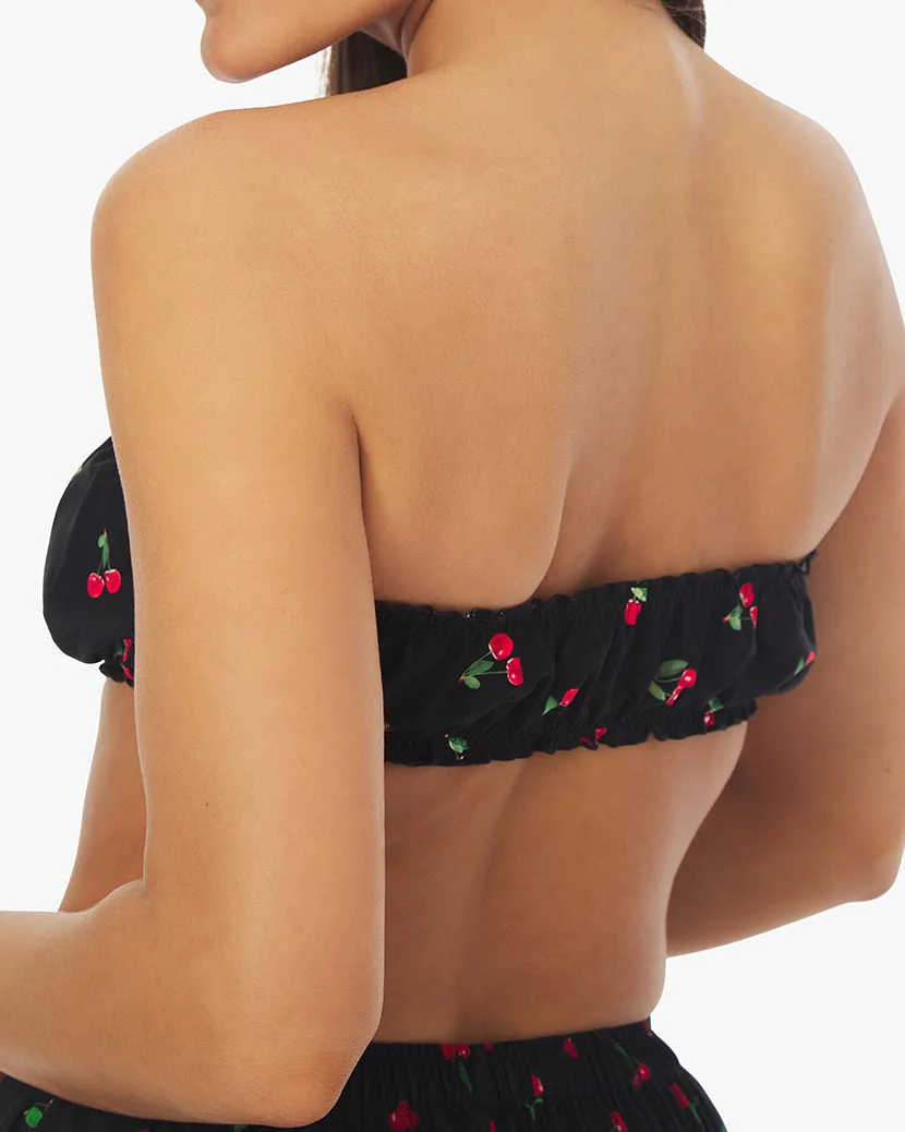 Scrunchie Cherries Bandeau Bikini Top sold by WeWoreWhat product image thumbnail 5