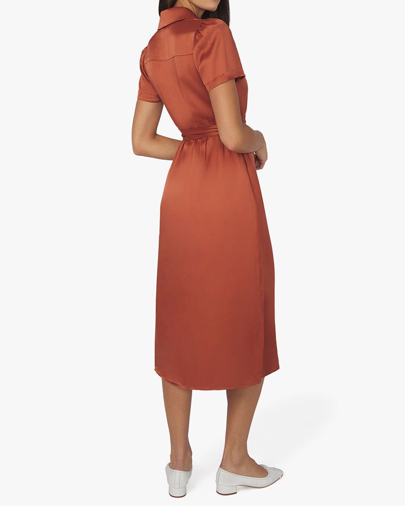 Camp Satin Collar Shirt Dress sold by WeWoreWhat product image thumbnail 5