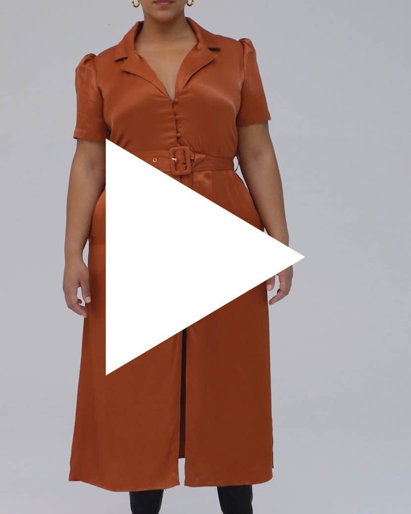 Camp Satin Collar Shirt Dress sold by WeWoreWhat product image thumbnail 9