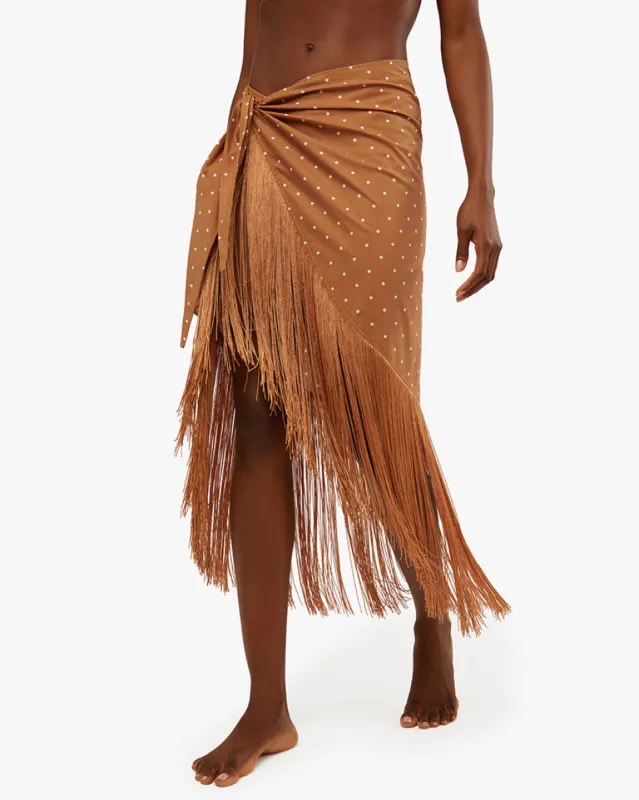 Micro Polka Dot Fringe Sarong sold by WeWoreWhat