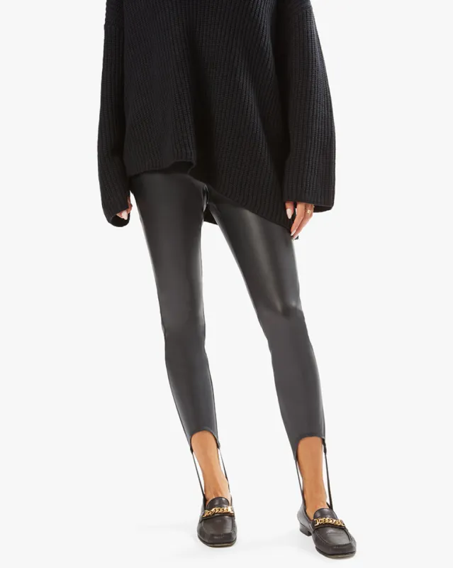Vegan Leather Stirrup Legging sold by WeWoreWhat