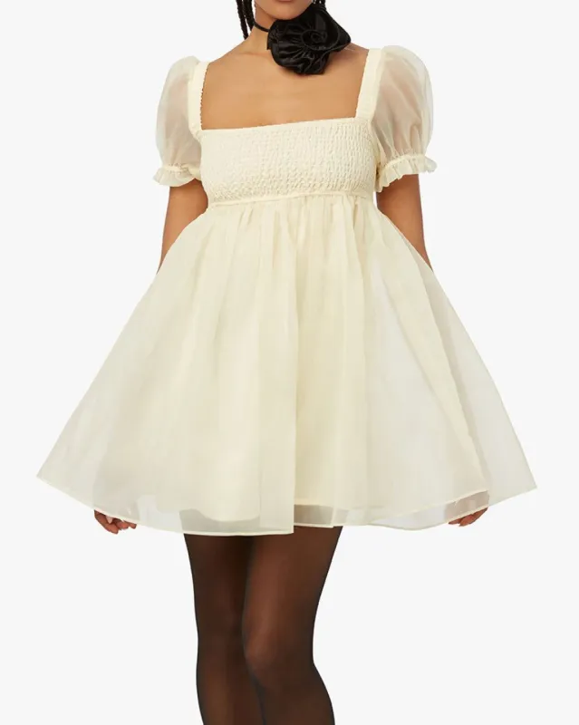 Puff Sleeve Organza Mini Dress sold by WeWoreWhat
