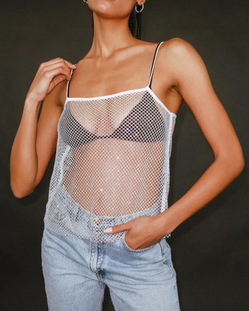 Crystal Mesh Cami sold by WeWoreWhat product image thumbnail 3