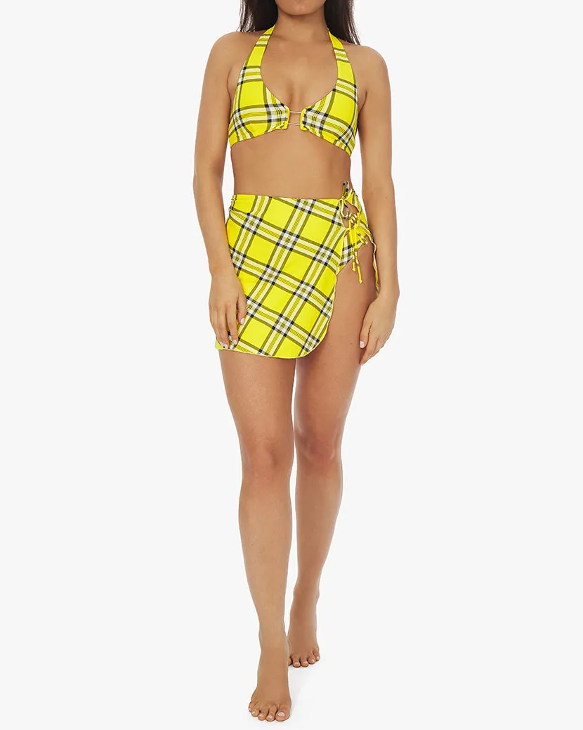 Mini Tie 90's Plaid Sarong sold by WeWoreWhat