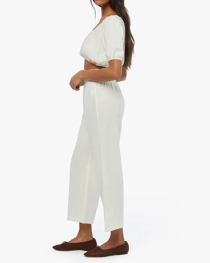 Square Neck Linen Crop Top sold by WeWoreWhat product image thumbnail 3