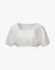 Square Neck Linen Crop Top sold by WeWoreWhat