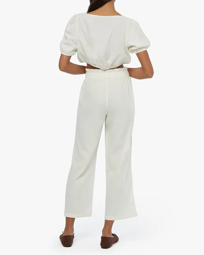 Square Neck Linen Crop Top sold by WeWoreWhat product image thumbnail 4