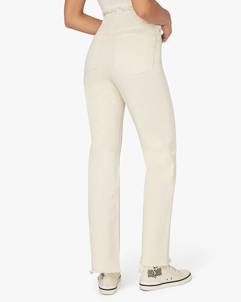 Frayed Waistband Stretch Twill Straight Denim sold by WeWoreWhat product image thumbnail 3