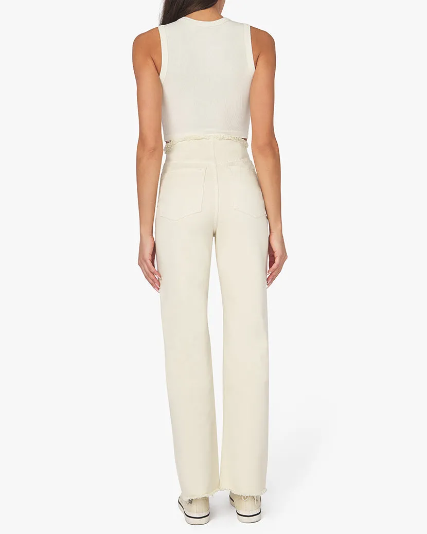 Frayed Waistband Stretch Twill Straight Denim sold by WeWoreWhat product image thumbnail 5