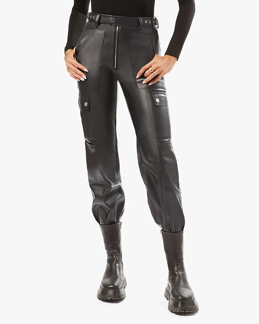 Vegan Leather Cargo Pant sold by WeWoreWhat