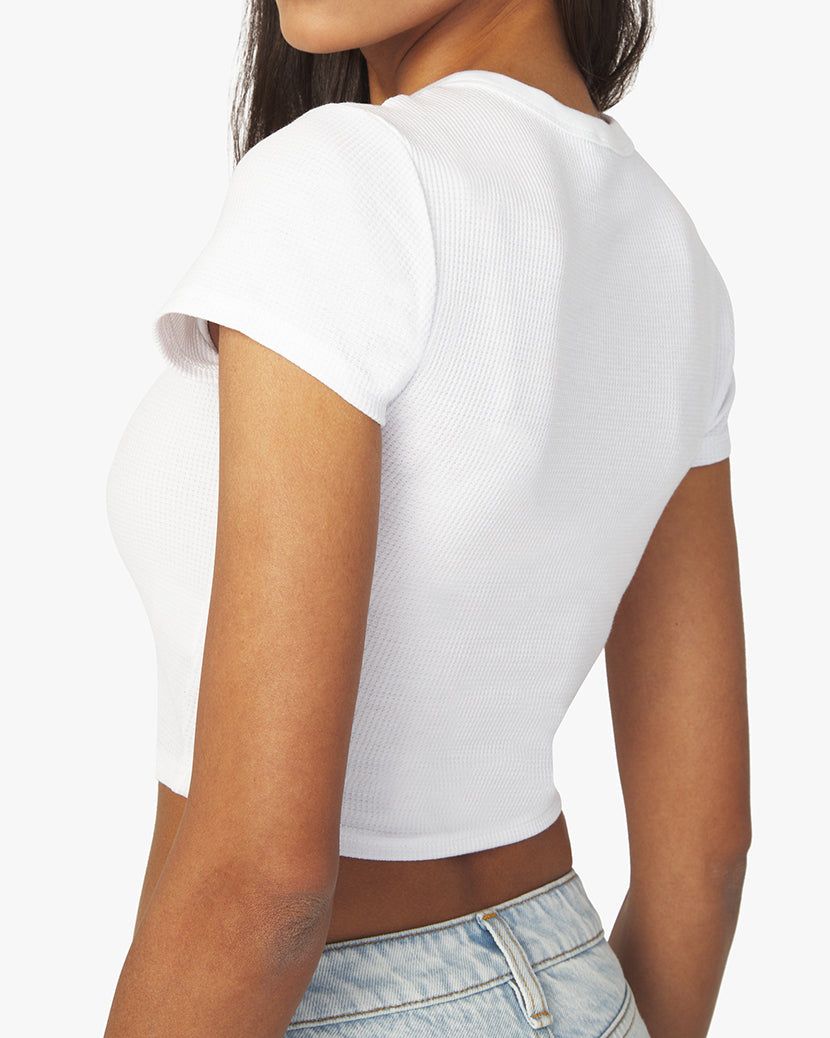 Cropped Waffle Knit Baby Tee sold by WeWoreWhat product image thumbnail 5