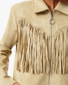 Faux Suede Fringe Jacket sold by WeWoreWhat