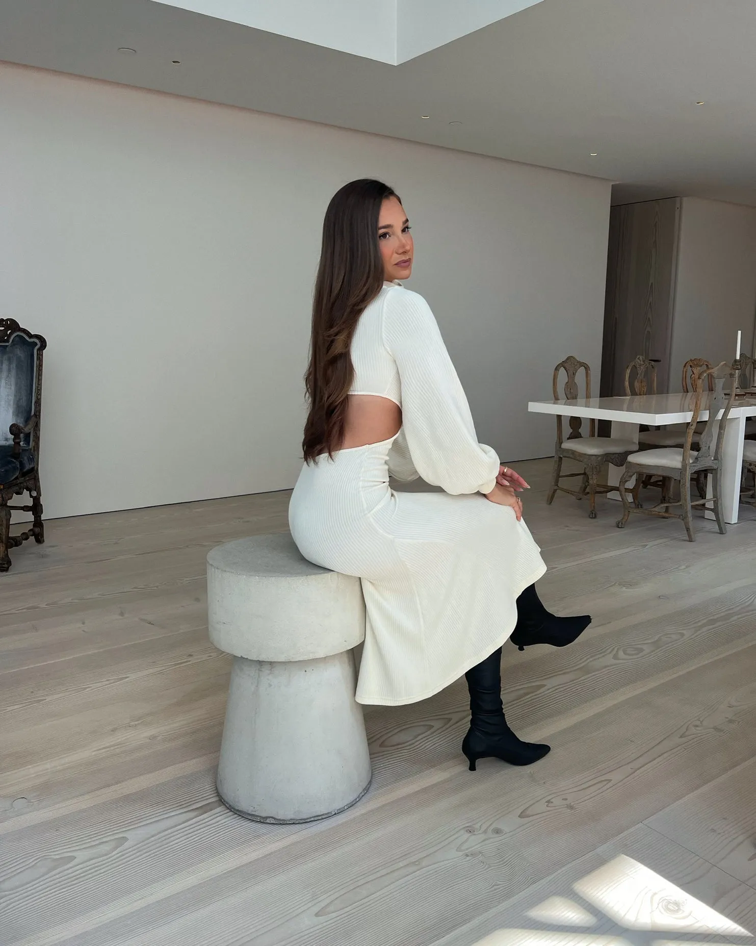 Cutout Wide Rib Sweater Dress sold by WeWoreWhat product image thumbnail 3