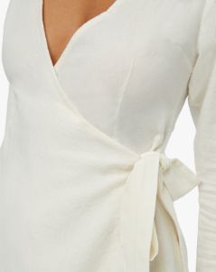 Linen Wrap Dress sold by WeWoreWhat