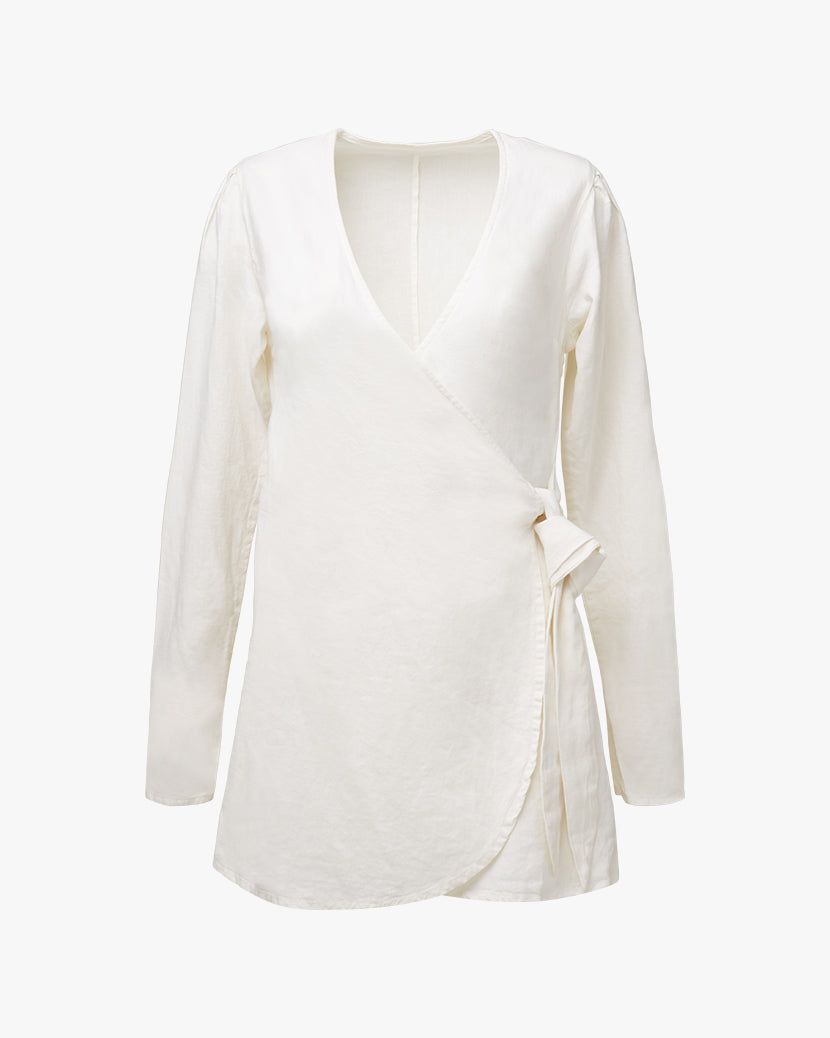 Linen Wrap Dress sold by WeWoreWhat product image thumbnail 2