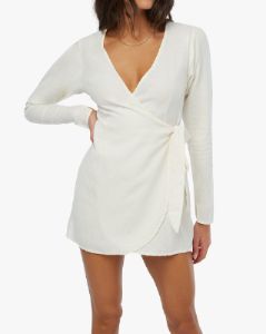 Linen Wrap Dress sold by WeWoreWhat