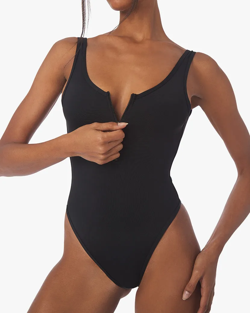 Zip Front One Piece sold by WeWoreWhat