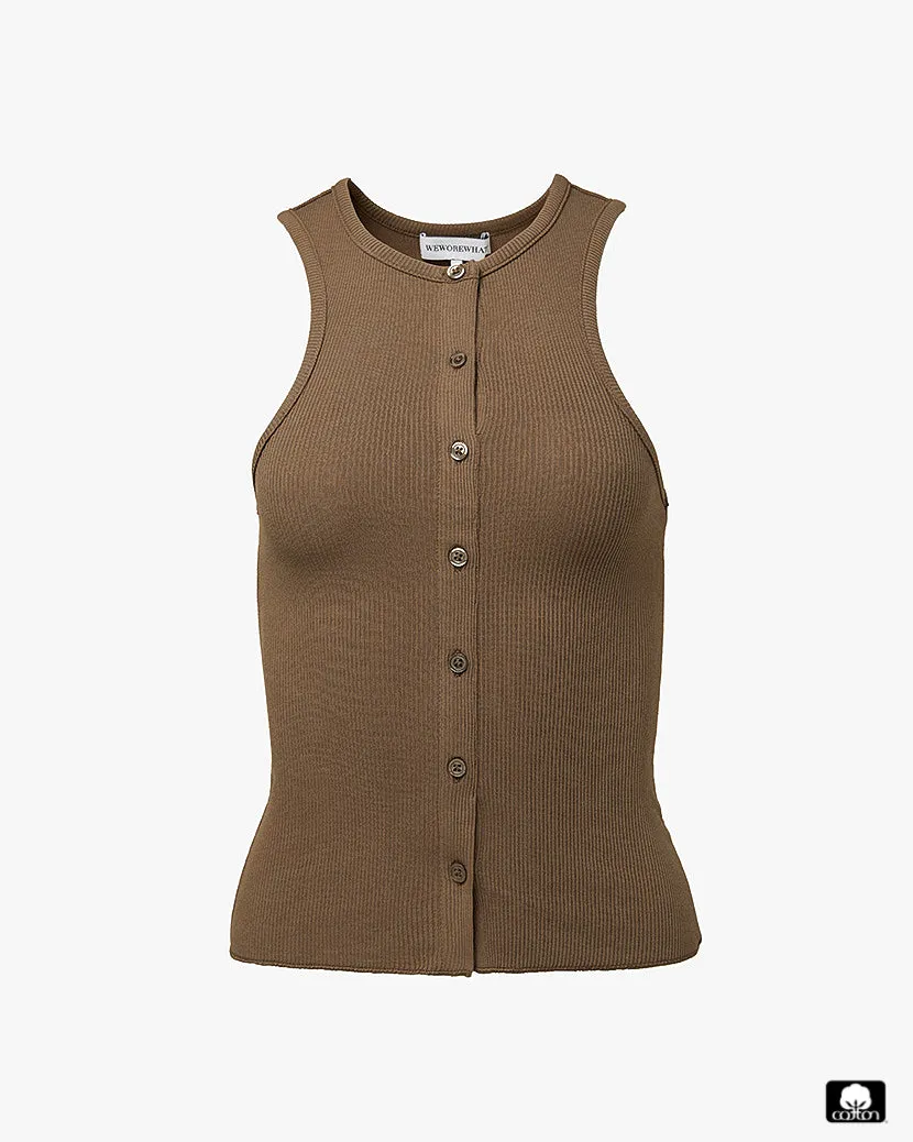 Button Up Tank sold by WeWoreWhat product image thumbnail 2