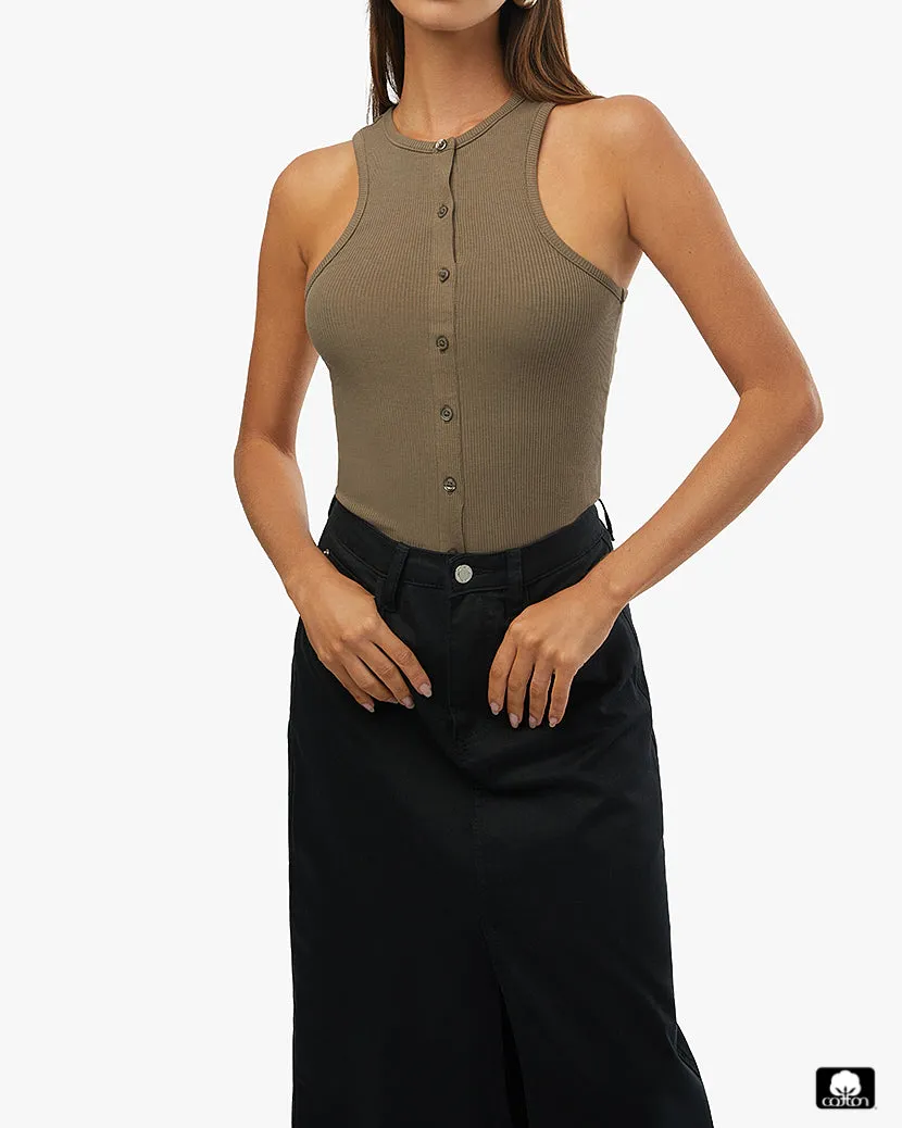 Button Up Tank sold by WeWoreWhat product image thumbnail 4