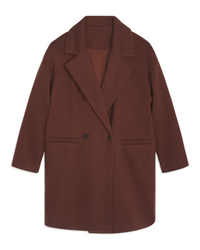 Dropped Shoulder Faux Wool Jacket sold by WeWoreWhat