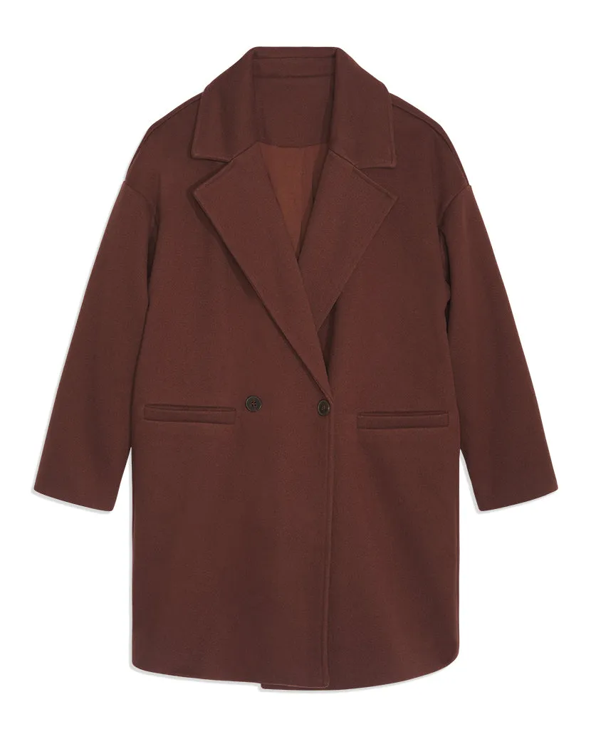 Dropped Shoulder Faux Wool Jacket sold by WeWoreWhat