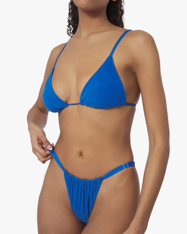 Adjustable Ruched Towel Terry Bikini Bottom sold by WeWoreWhat