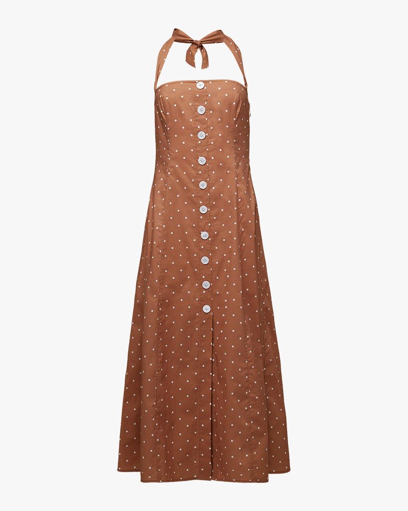 Halter Micro Polka Dot Button Up Midi sold by WeWoreWhat product image thumbnail 2