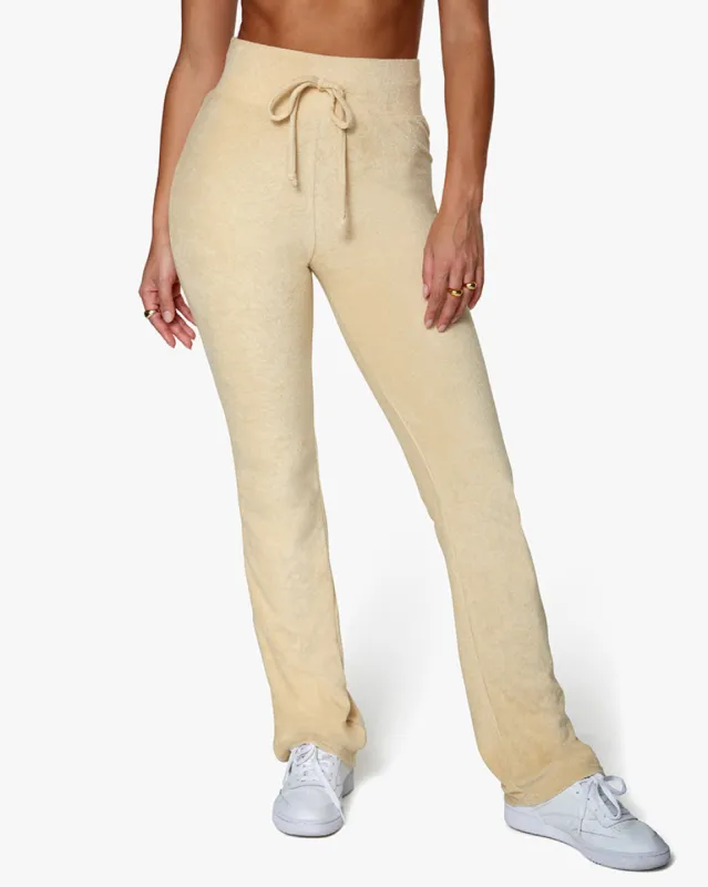 Towel Terry Kick Flare Pants sold by WeWoreWhat