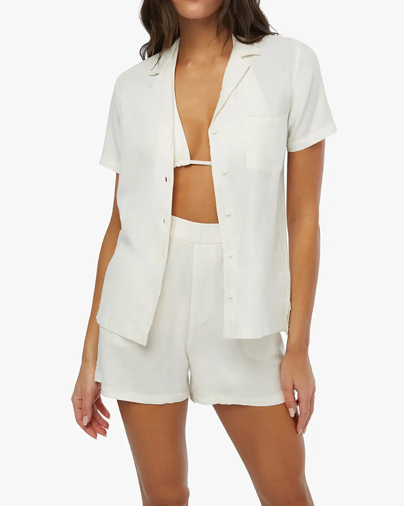 Boxy Linen Overshirt sold by WeWoreWhat