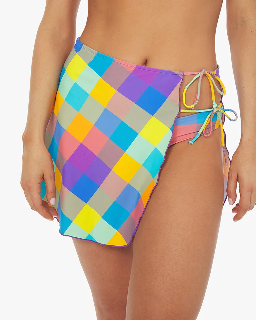 Mini Tie Oversized Gingham Sarong sold by WeWoreWhat