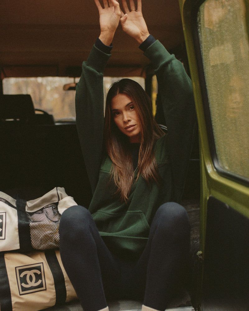 Polar Fleece Nylon Hoodie Half Zip sold by WeWoreWhat product image thumbnail 3