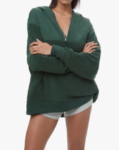 Polar Fleece Nylon Hoodie Half Zip sold by WeWoreWhat