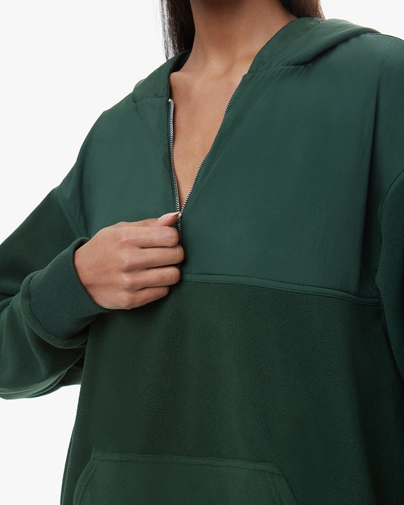 Polar Fleece Nylon Hoodie Half Zip sold by WeWoreWhat product image thumbnail 6