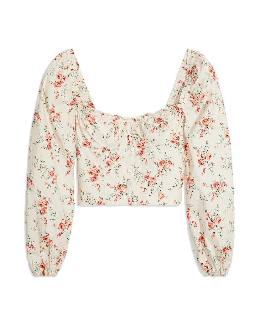 Ruched Cup Dainty Floral Top sold by WeWoreWhat product image thumbnail 2
