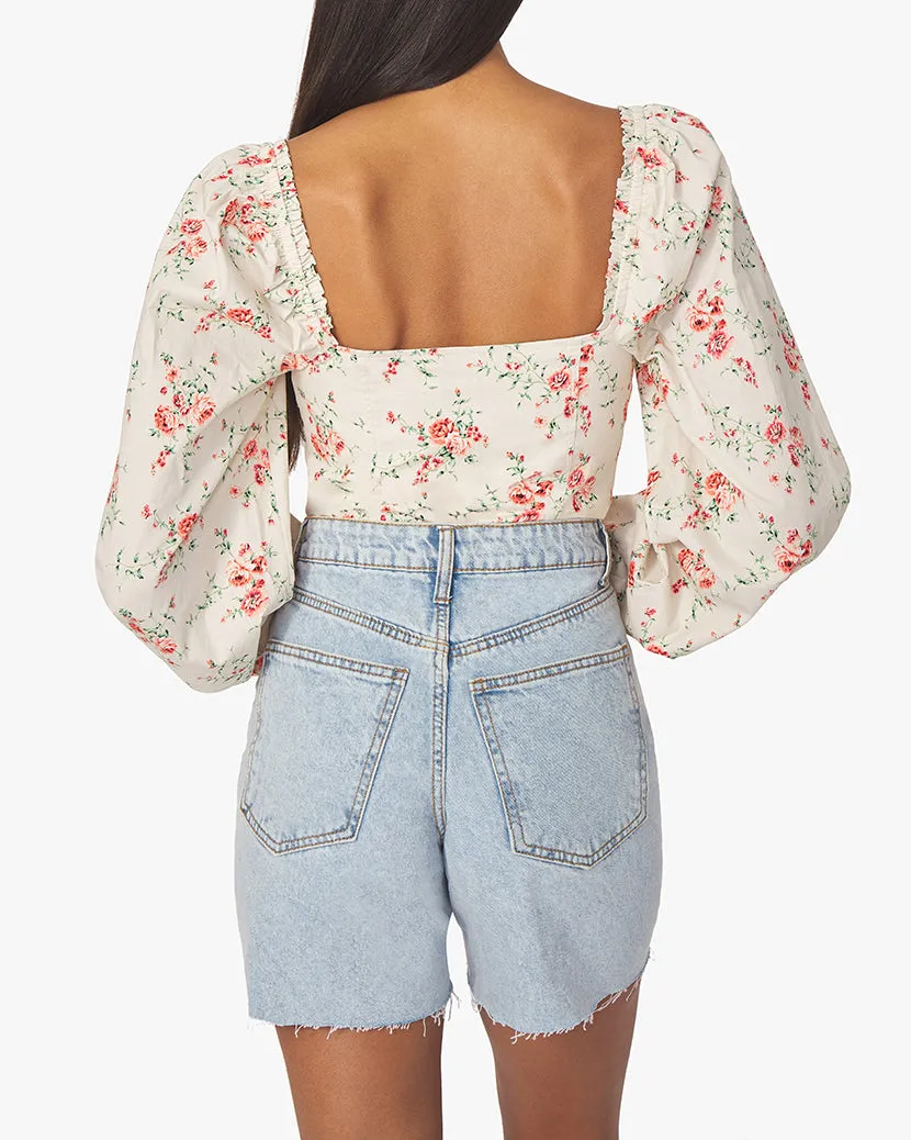 Ruched Cup Dainty Floral Top sold by WeWoreWhat product image thumbnail 4