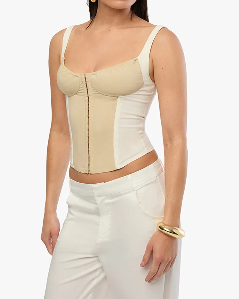 Ruched Cup Scoop Corset sold by WeWoreWhat