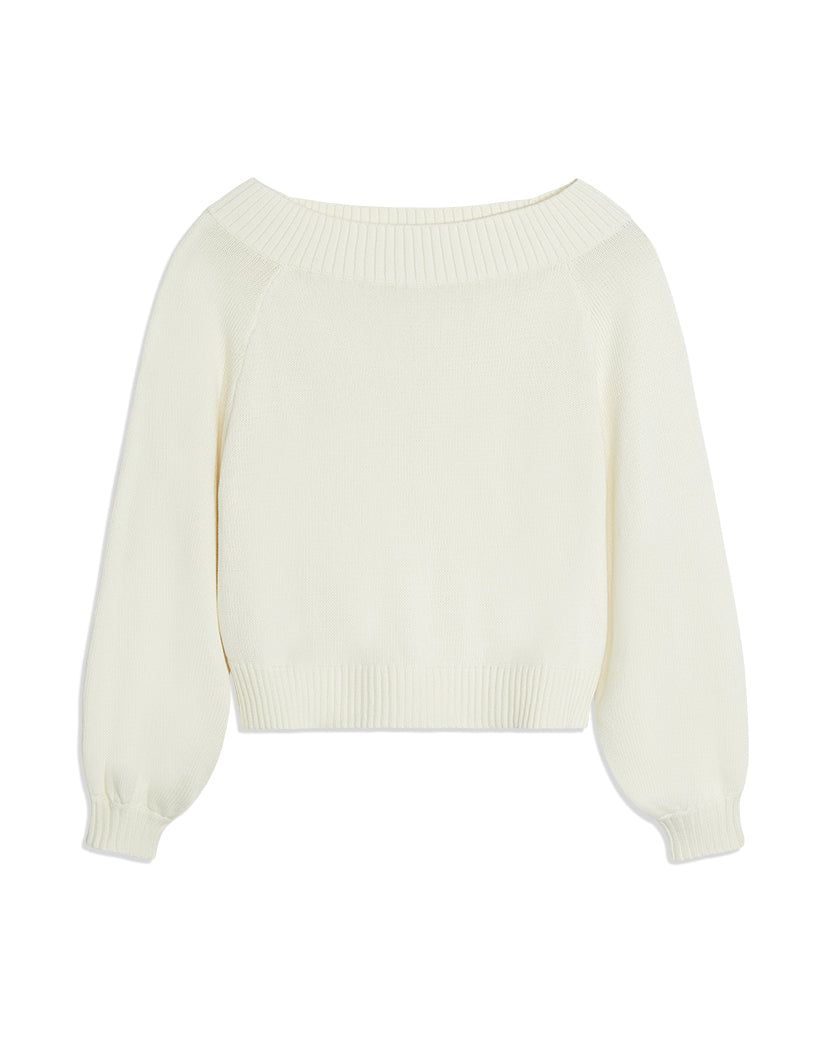 Off Shoulder Summer Cotton Knit Stitch Sweater sold by WeWoreWhat