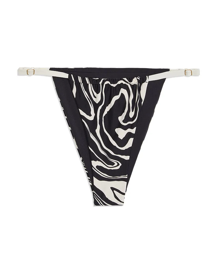 Adjustable Ruched Marble Bikini Bottom sold by WeWoreWhat product image thumbnail 2