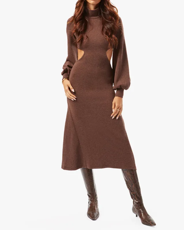 Cutout Wide Rib Sweater Dress sold by WeWoreWhat