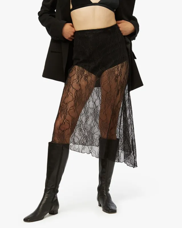 Lace Asymmetrical Skirt sold by WeWoreWhat