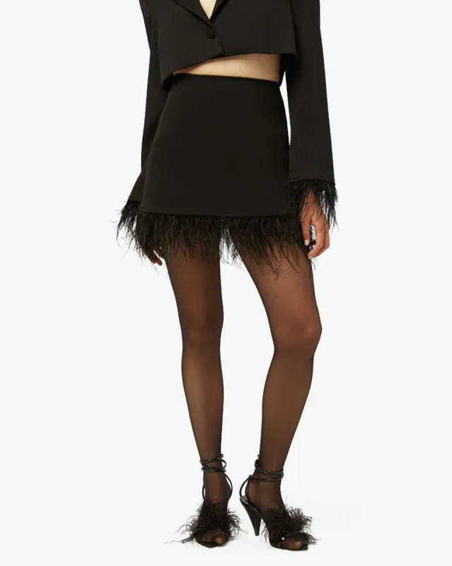 Feather Suiting Mini Skirt sold by WeWoreWhat