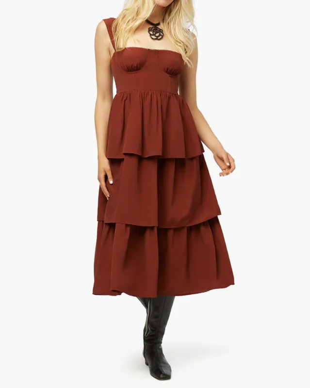 Corset Poplin Maxi Dress sold by WeWoreWhat
