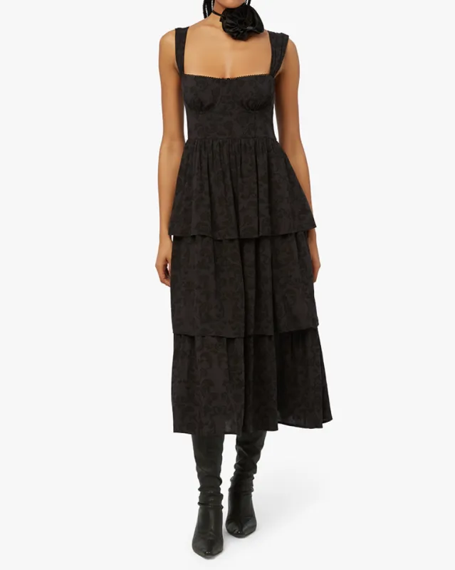 Corset Poplin Moody Baroque Maxi Dress made by WeWoreWhat