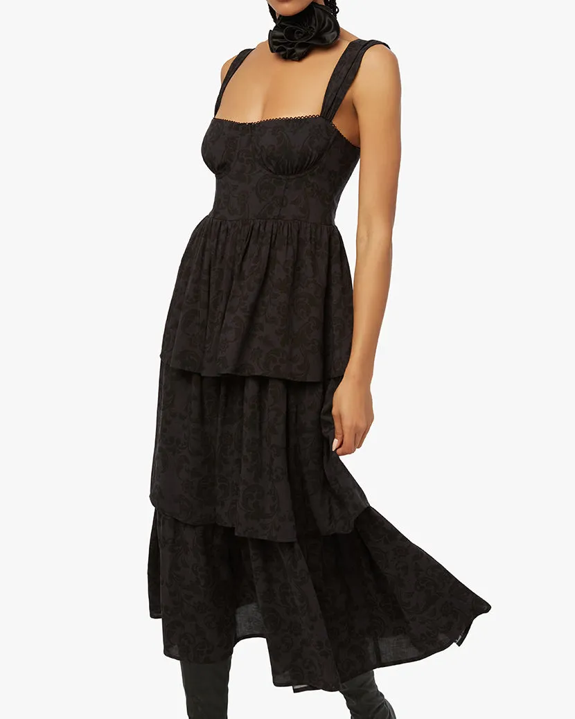 Corset Poplin Moody Baroque Maxi Dress sold by WeWoreWhat product image thumbnail 4