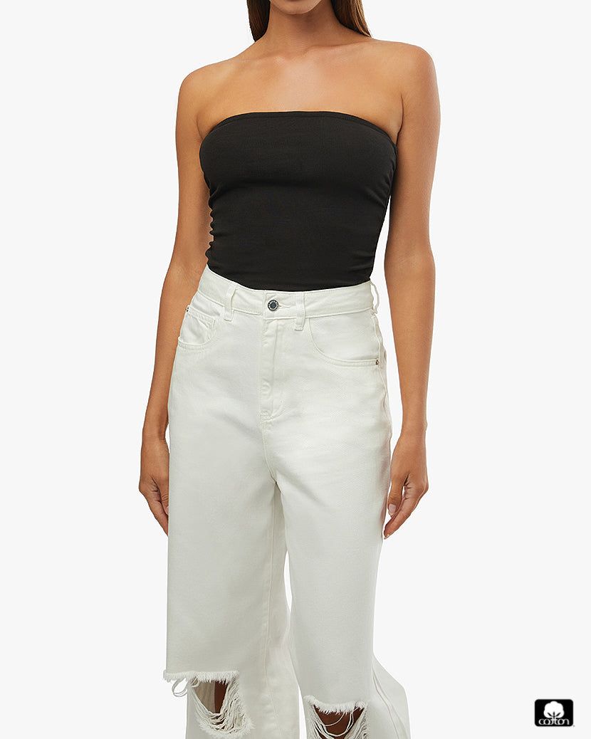 Ruched Strapless Bodysuit sold by WeWoreWhat