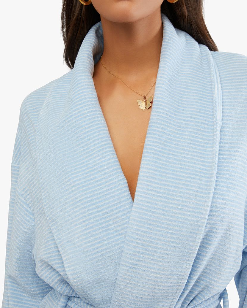 Pinstripe Terry Robe sold by WeWoreWhat product image thumbnail 6