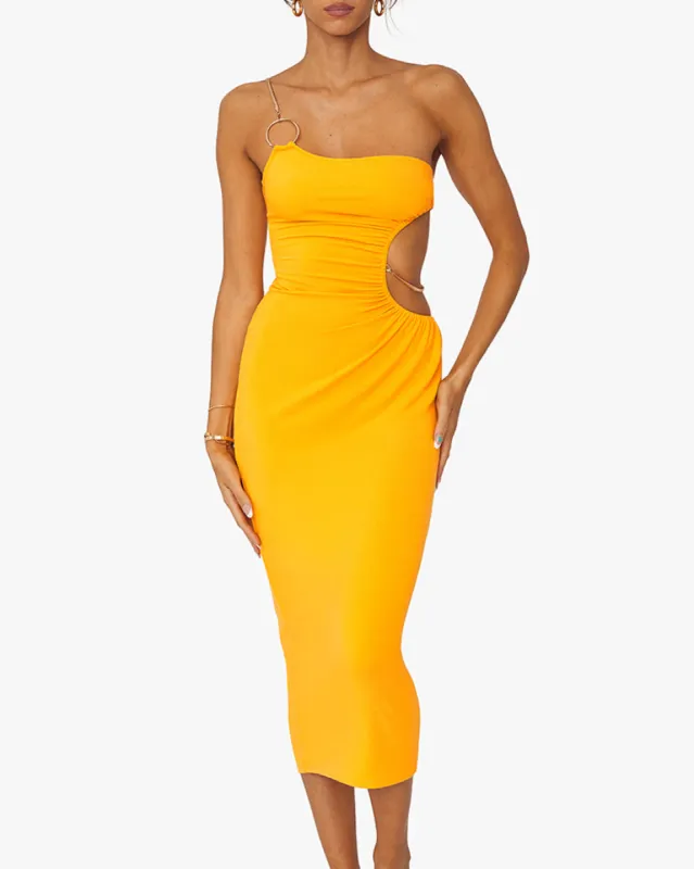 Snake Chain Jersey Knit Cutout Maxi Dress sold by WeWoreWhat