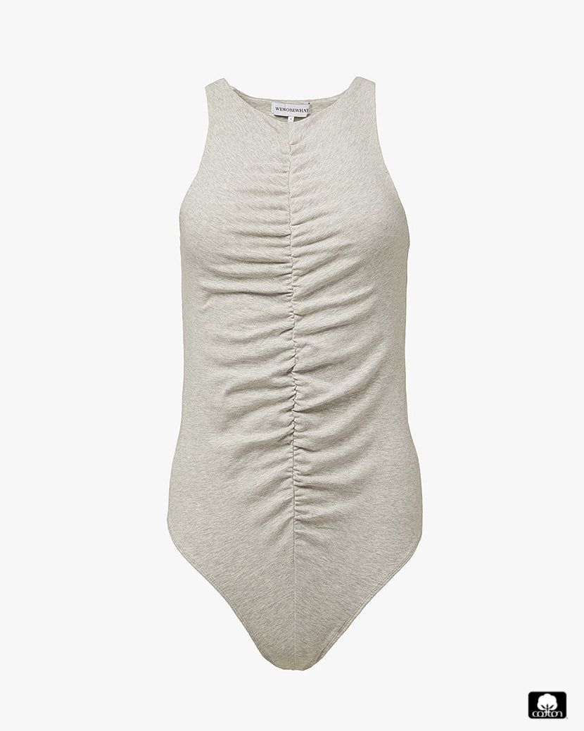 Ruched Muscle Tank Bodysuit sold by WeWoreWhat product image thumbnail 2