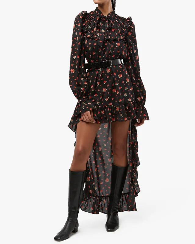 High Low Polka Dot Floral Dress sold by WeWoreWhat